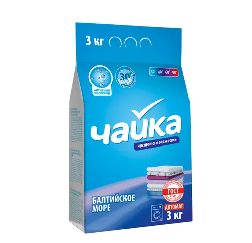 ЧАЙКА Универсальный стиральный порошок, 3 кг