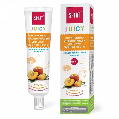Splat Juicy Детская зубная паста персик, 35 мл