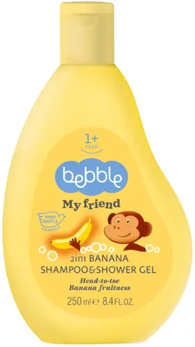 Bebble my friend шампунь и гель для душа 2в1с ароматом банана, 250 мл