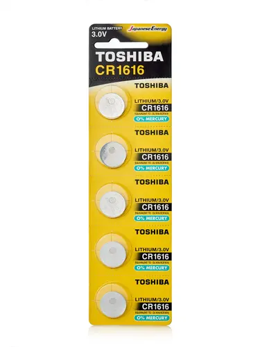 Батарейка литиевая CR-1616 Toshiba 5шт
