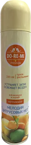 До-Ре-Ми Освежитель для воздуха Мелодия цитрусовых нот, Премиум, 330 мл