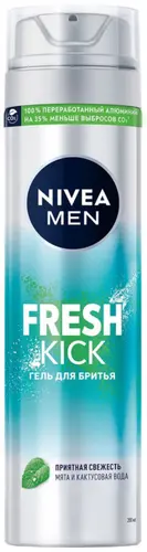 Nivea Men Гель для бритья Fresh Kick, 200 мл
