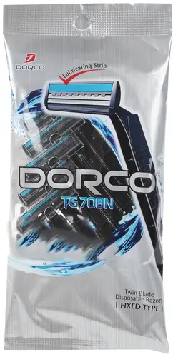Dorco Cтанки для бритья "Dorco 2", c увлажняющей полоской, одноразовые, 5 шт