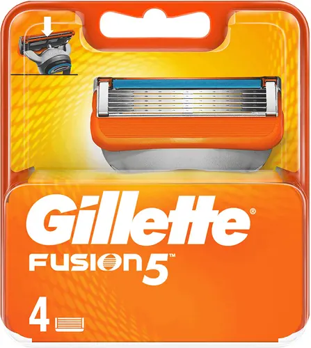 Gillette Сменные кассеты для бритья Fusion, 4 шт