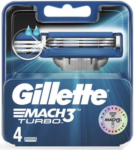 Gillette Сменные кассеты для бритья Mach 3 Turbo, 4 шт