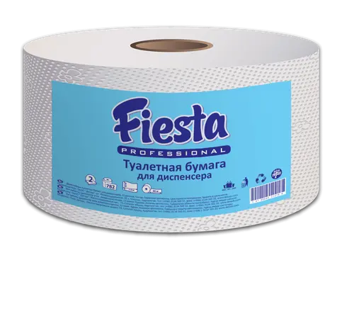 Бумага туалетная Жумбо "Fiesta" 1*12
