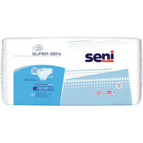 Seni подгузники для взрослых small 1, 50-80см, 6 капель, 30шт