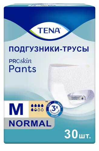 Подгузники-трусы для взрослых Tena Pants Normal М, 30 шт