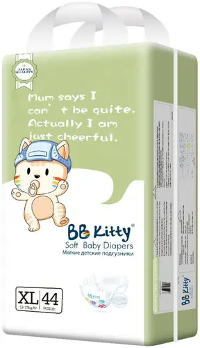 BBKitty Подгузники XL размер 12-17кг, 44шт