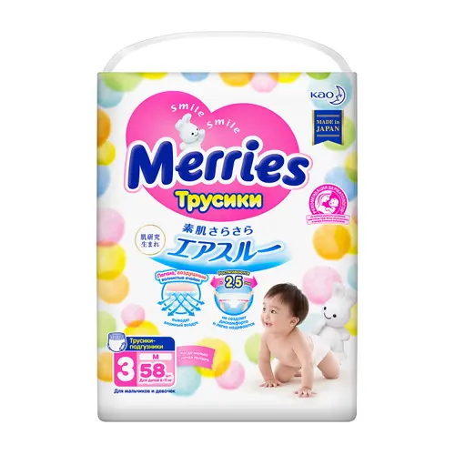 Merries Tрусики M (6-11кг) 58шт