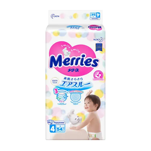 Merries Подгузники L (9-14кг)  48 шт