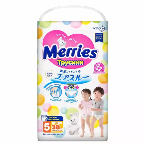 Merries Трусики  XL (12-22 кг) 38 шт