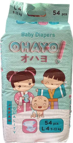 Ohayo Подгузники L размер 9-13кг, 54шт