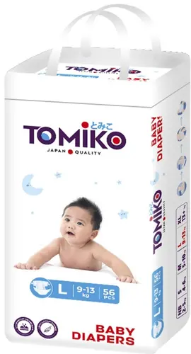TomiKo Подгузники L (9-13 кг), 56 шт