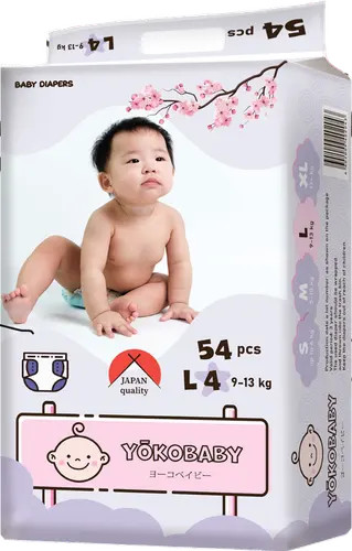 Yokobaby подгузники  L 54 шт