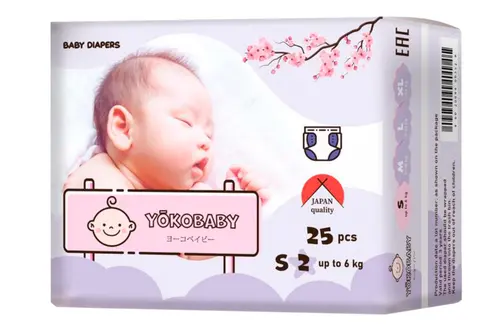YokoBaby подгузники S, 25 шт