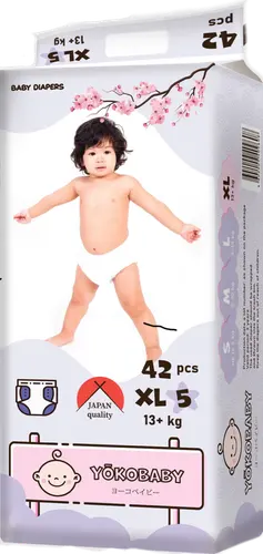 YokoBaby подгузники XL , 46 шт
