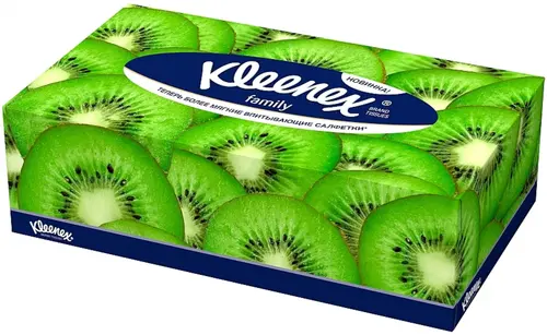 Kleenex Бумажные салфетки в коробке универсальные "Family", 150шт, киви
