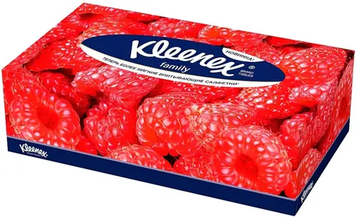 Kleenex Бумажные салфетки в коробке универсальные "Family", 150шт, малина