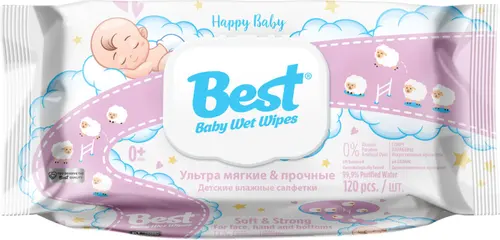 Best детские влажные салфетки 120 шт