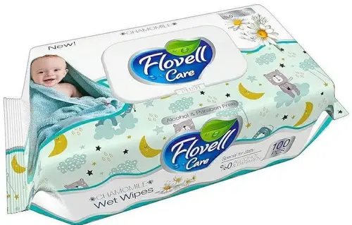 Flovell влажные салфетки ромашка, 100 шт