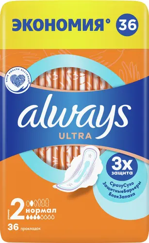 Always Ultra normal , 4 капли, 36 штук