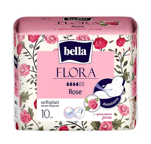 Bella flora прокладки с ароматом розы ,10 шт