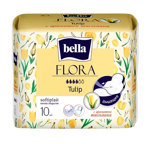 Bella flora прокладки с ароматом тюльпана ,10 шт