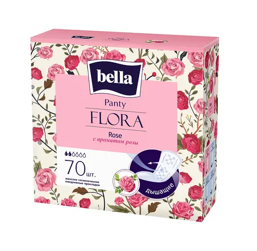 Bella panty flora ежедневки с экстрактом розы ,70 шт