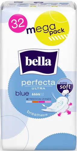 Bella Perfecta ultra Blue 4 капли , 32 шт, хлопок