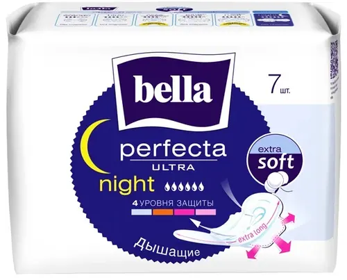 Bella Perfecta ultra Night 6 капель , 7 шт, хлопок