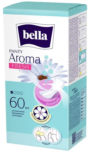 Bella Прокладки ежедневные Panty aroma fresh, с тонким свежим ароматом, 60 шт
