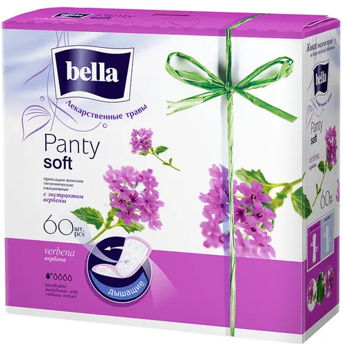 Bella Прокладки ежедневные Panty soft с экстрактом вербены, 60 шт.