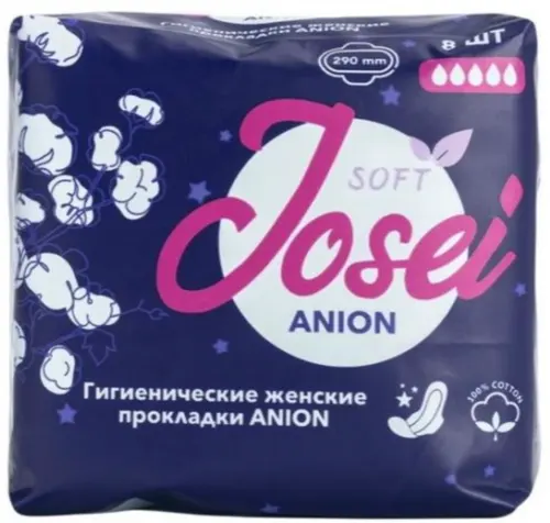 Josei Anion Прокладки ночные 5 капель 8 шт
