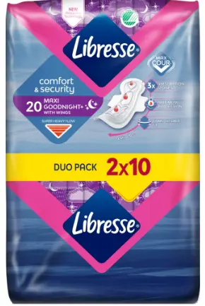Libresse maxi ночные прокладки, 20шт