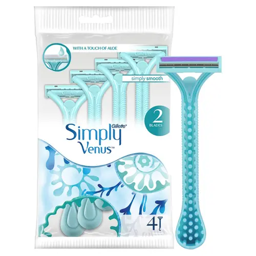 Gillette Venus Одноразовые бритвы Simply 2, 4 шт(Дубай)