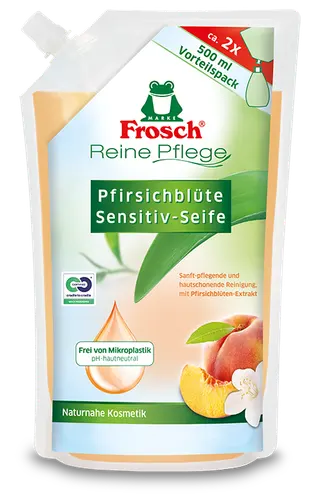 Frosch Жидкое мыло Цветы персика (запаска), 500 мл