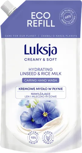Luksja Жидкое мыло Льняное и Рисовое Молочко 900мл (запаска)