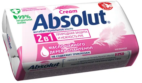Absolut Cream Мыло туалетное антибактериальное, 90 г