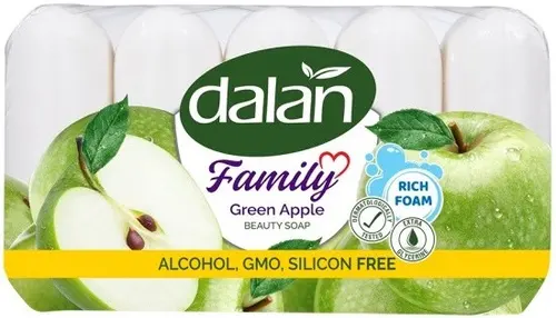 Dalan Family мыло Зеленое Яблоко 5 шт по 75 гр