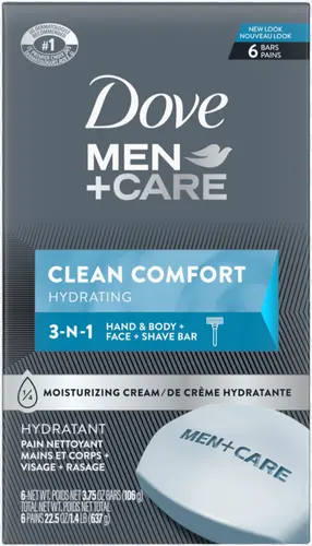 Dove Men Мыло Чистый комфорт 3в1 для рук и тела + лица + бритья 6х106 гр