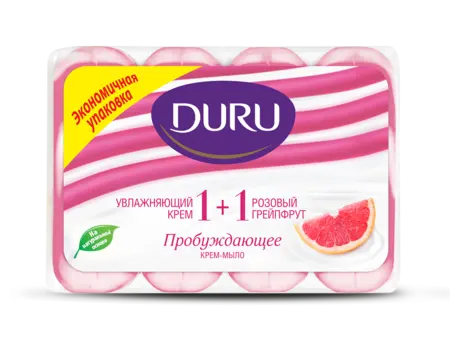 DURU 1+1 Soft Sensations розовый грейпфрут 4 x 90 гр. = 360 гр.